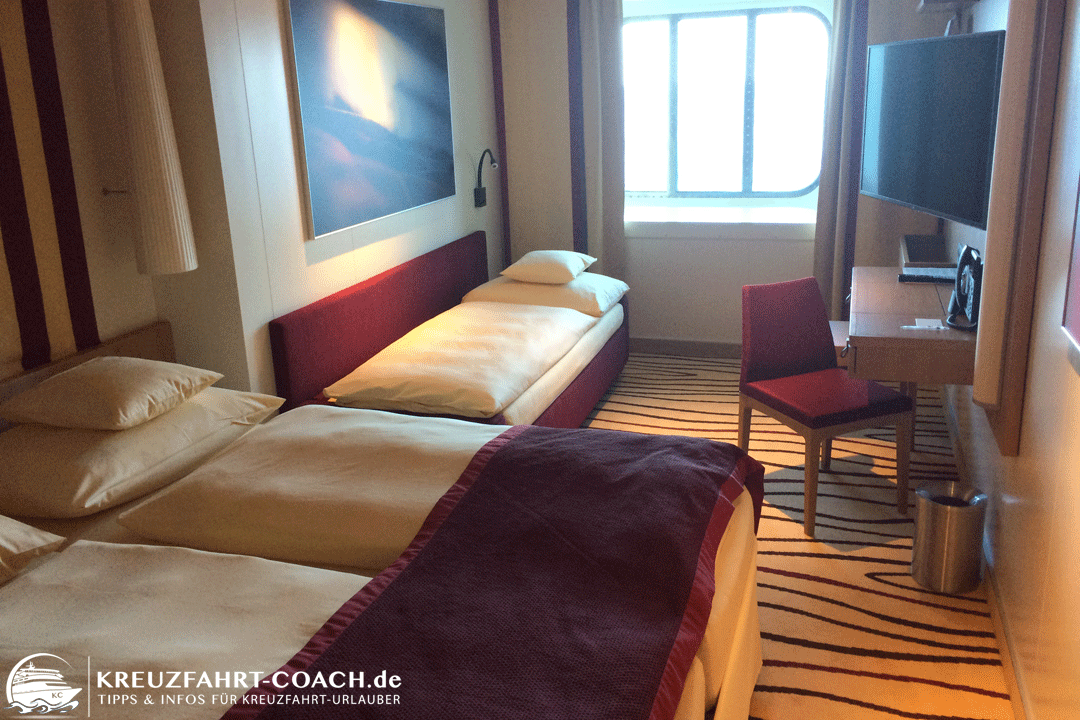 Meerblickkabine mit 3 Betten auf AIDAperla AIDAperla Kabinen - Meerblickkabine mit 3 Betten