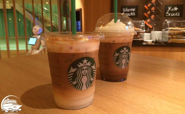 Getränke von Starbucks am Pier 3 Market AIDAperla Reisebericht 2017 - Getränke von Starbucks am Pier 3 Market