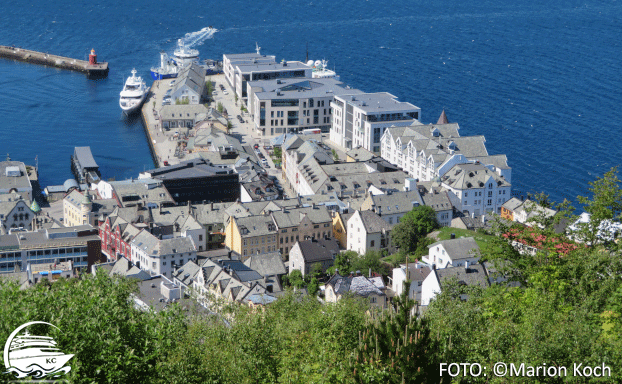 Blick vom Aksala bei gutem Wetter Ausflugstipps Ålesund - Blick vom Aksala bei gutem Wetter