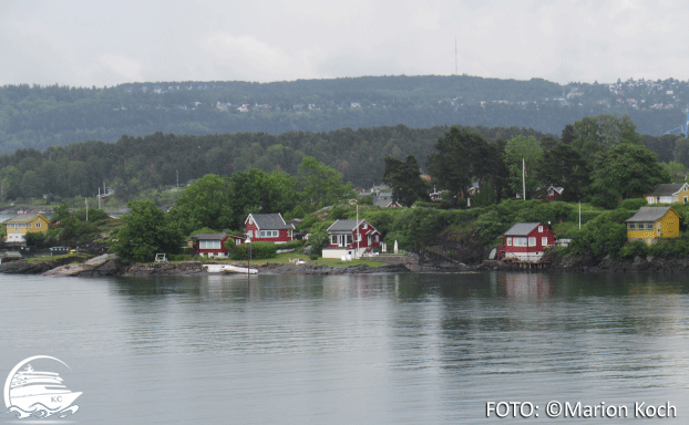 Anfahrt durch den Oslofjord Anfahrt durch den Oslofjord