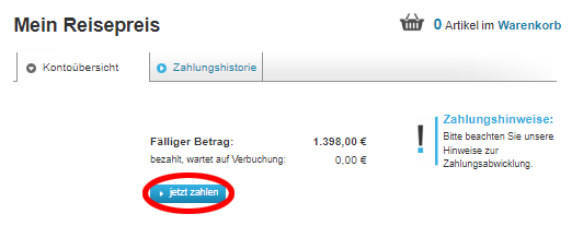 Screenshot Mein Reisepreis AIDA Gutschein einlösen - Screenshot Mein Reisepreis