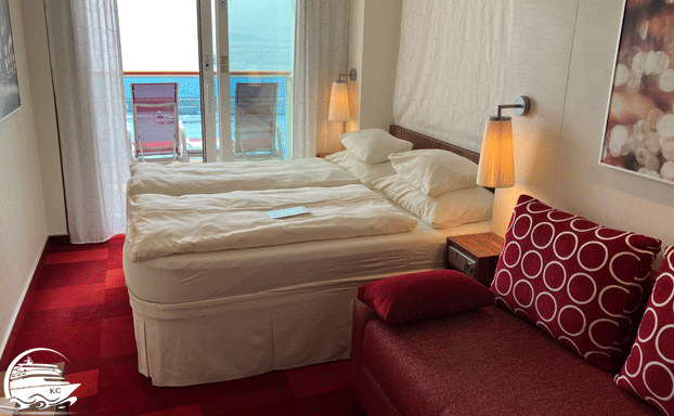 Blick in Kabine 12246 auf AIDAcosma AIDAcosma Erfahrungen - Kabine 12246