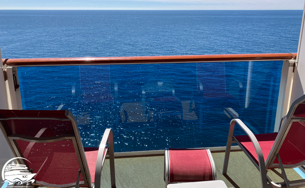 Veranda mit Glasbrüstung AIDA Kabinen Ausstattung - Veranda mit Glasbrüstung
