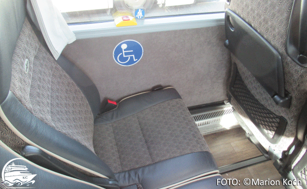 Notrufknopf im Bus Ausflug barrierefrei - Notrufknopf im Bus