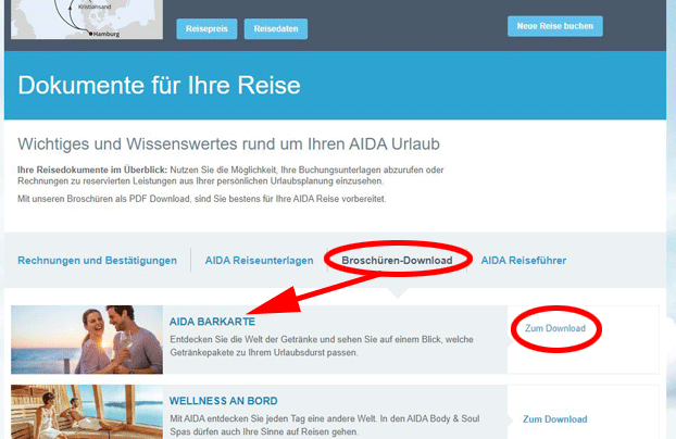 AIDA Barkarte Download AIDA Barkarte Download im myAIDA Kundenbereich