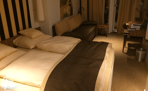 Blick in die Kabine AIDAperla Kabinen Bewertung - Kabine 5258