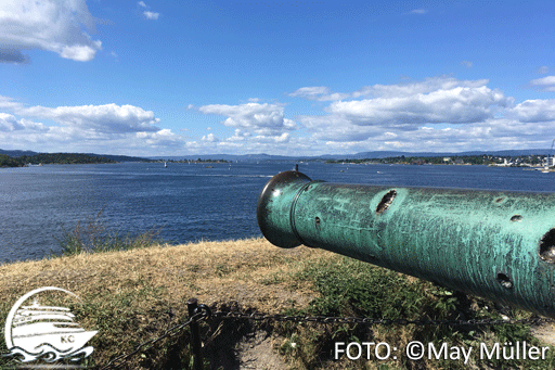 Oslo Sehenswürdigkeiten Festung Akershus, Blick auf das Meer