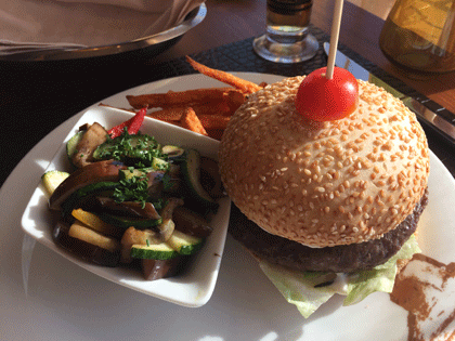 Sehr lecker! Burger im Buffalo Steak House