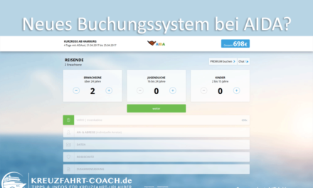 Neues Buchungssystem bei AIDA