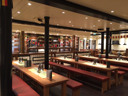 Brauhaus AIDA Schiffsbesuch - Blick ins Brauhaus