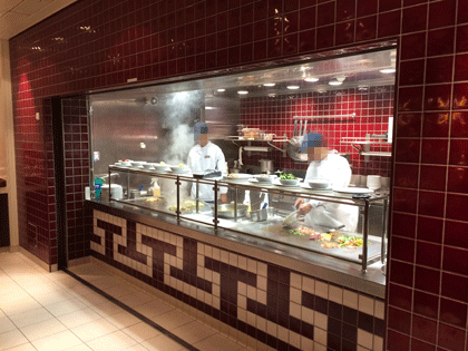 AIDAprima Restaurants – Teil 1 - Buffet Restaurants 3 Die WOK-Station im EAST Restaurant auf AIDAprima