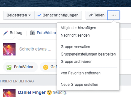 Facebook Gruppe erstellen – Meine Tipps 8 Facebookgruppe gründen - Screenshot Gruppeneinstellung